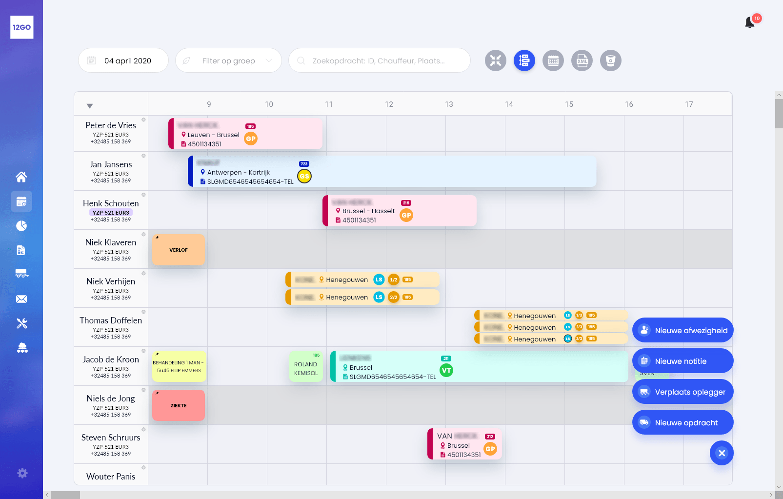 B-Planning Horizontaal